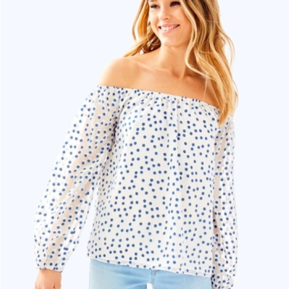 Lilly Pulitzer Off the Shoulder Shirt